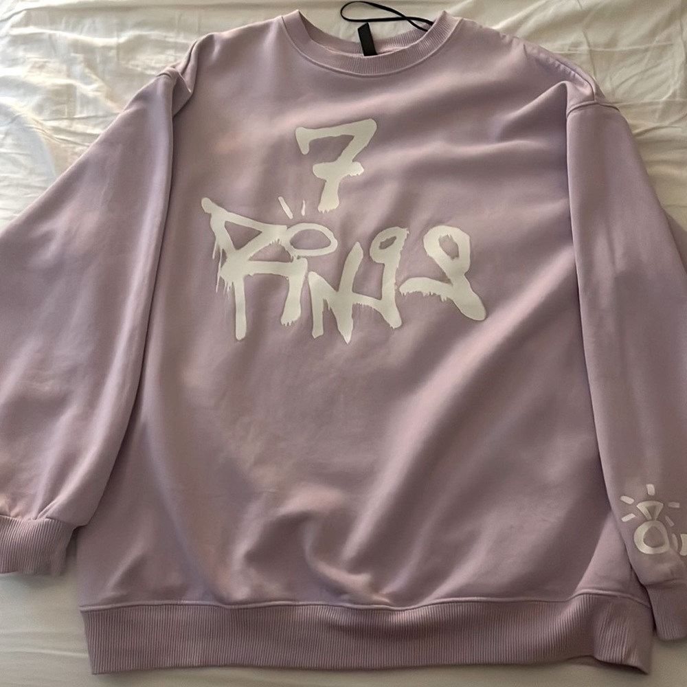 ariana grande sweetnr tour 7 rings sweatshirt purple